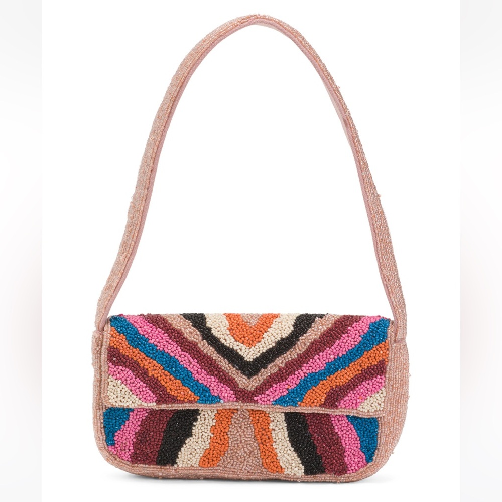 Colorful Beaded Women's Shoulder Bag
